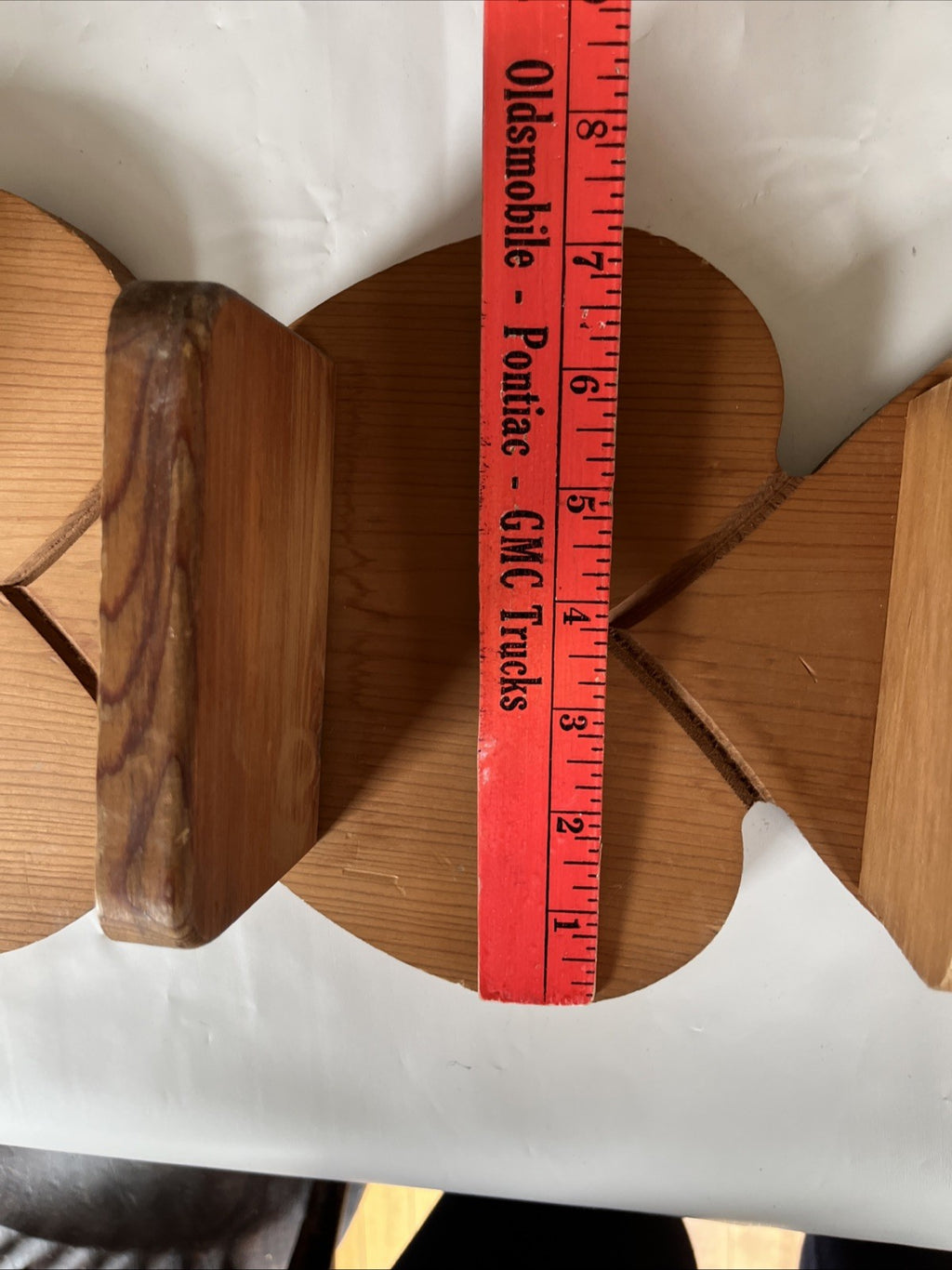 Vintage Wood Three Tier Hanging Heart Shelf