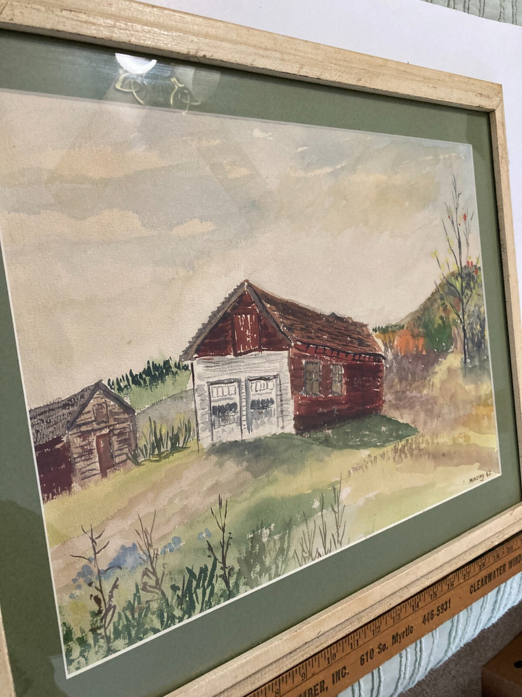 Fredick Munzing Landscape Framed Painting Dated 62" 17x22"