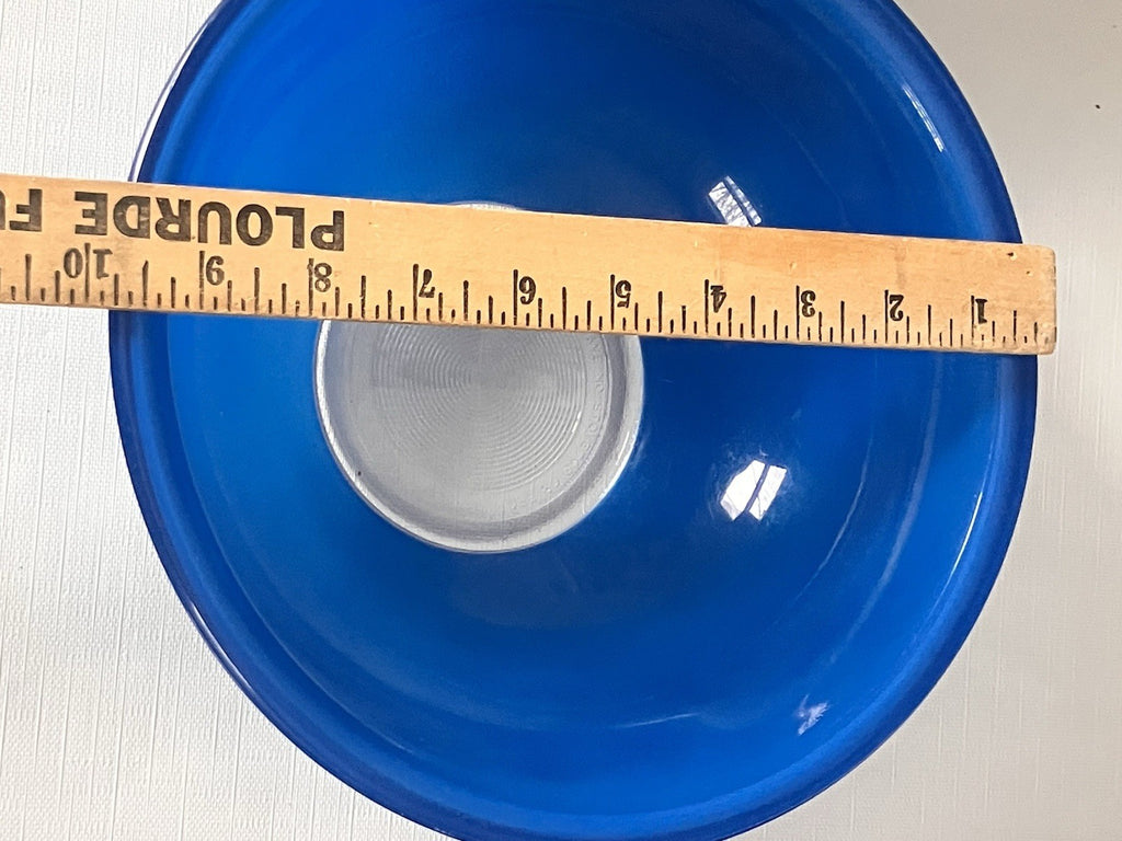 Vintage PYREX Primary/Clear Bottom Bowls-2.5 L; 1 L Blue And Red 1980s