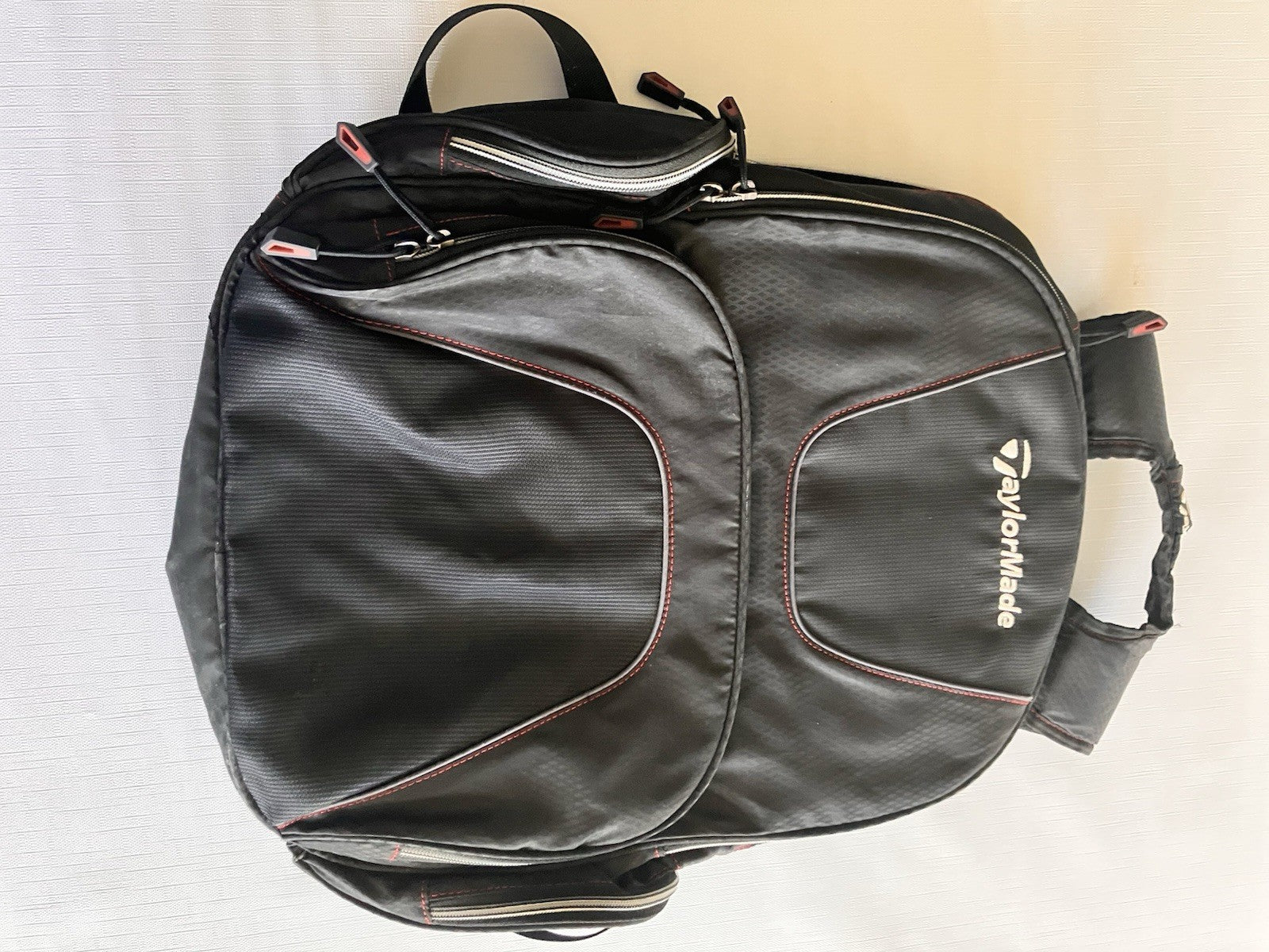TaylorMade TM Performance Backpack Golf Travel Book Bag Black Office Gym Zip Up