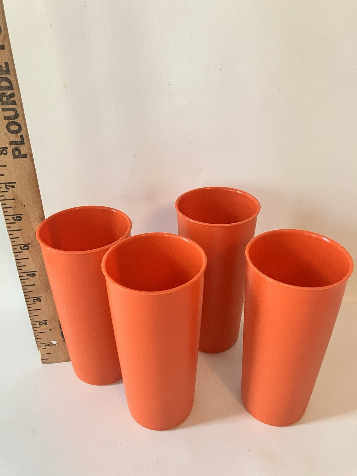 Vintage Orange 12 Oz Tupperware Tumblers Light Weight