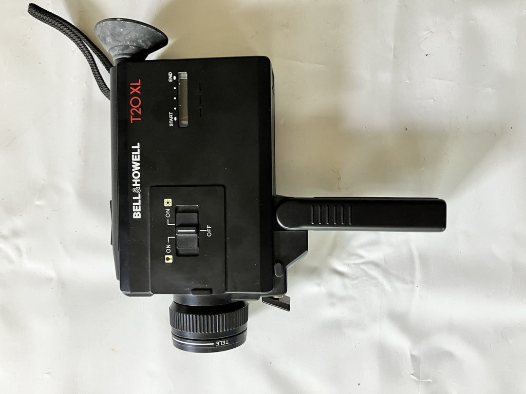 Vintage Black Bell & Howell T20 XL Super 8 Camera With Handle Attachment