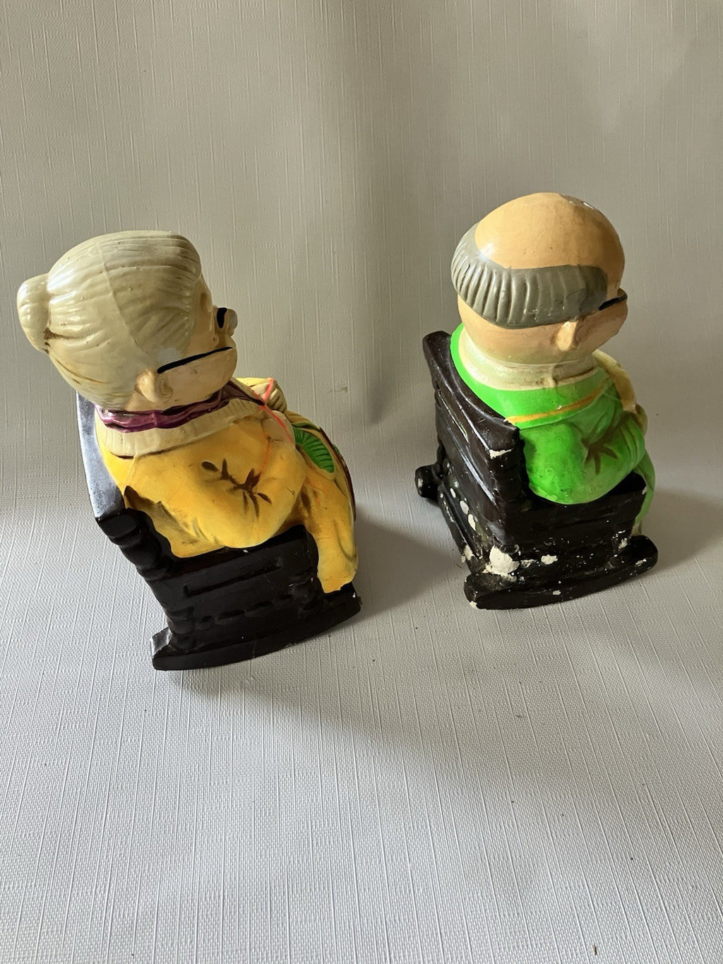 Vintage Pair Of Retirement Fund Old Folks Rocking Banks