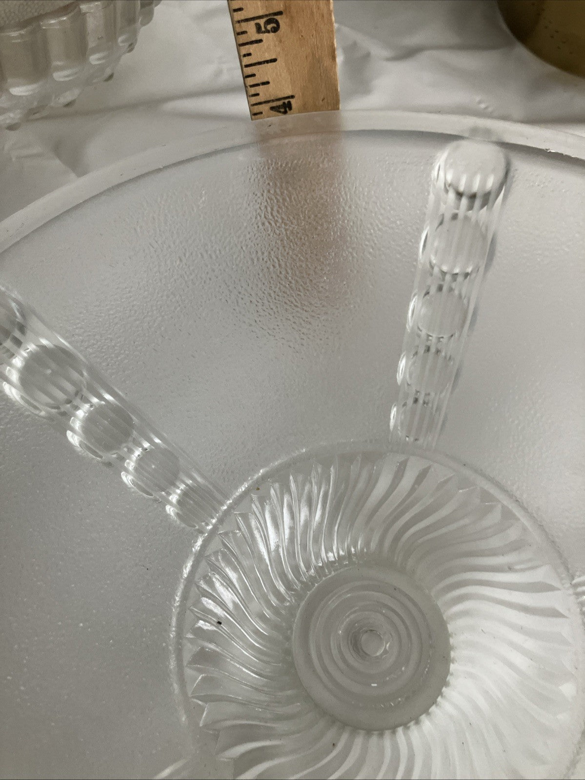 Antique Vintage White Glass Art Deco Styles Ceiling Light 11” Single Chain, 1920