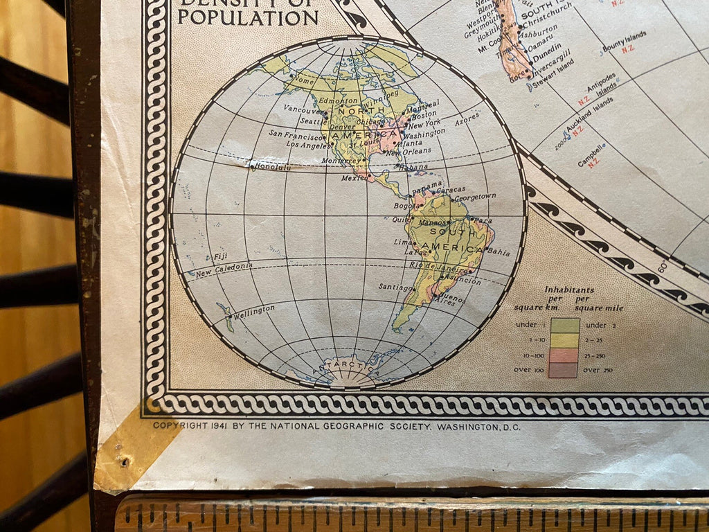 Lot of 2 National Geographic Maps 1941/Dec 1943