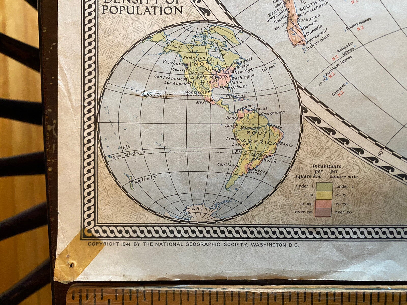 Lot of 2 National Geographic Maps 1941/Dec 1943