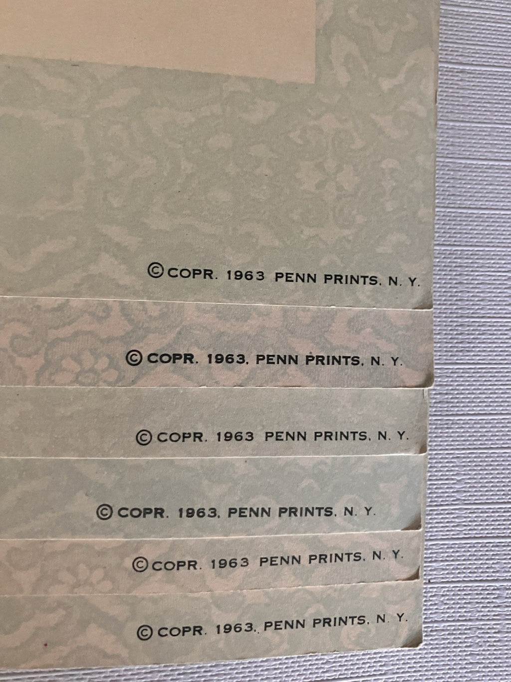 Vintage Penn PrintsOriental Bird Prints Set Of Six With Original Binder