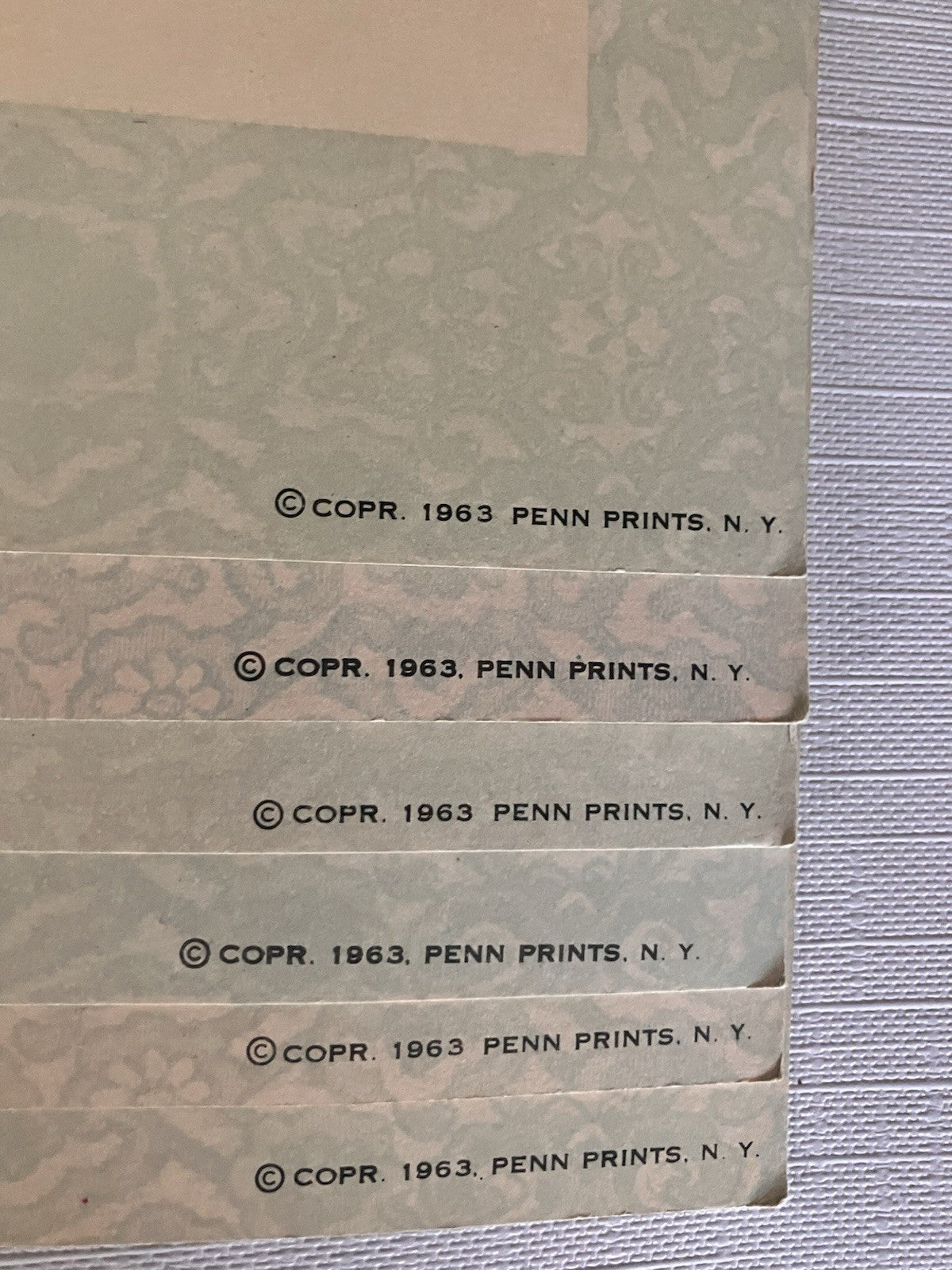 Vintage Penn PrintsOriental Bird Prints Set Of Six With Original Binder