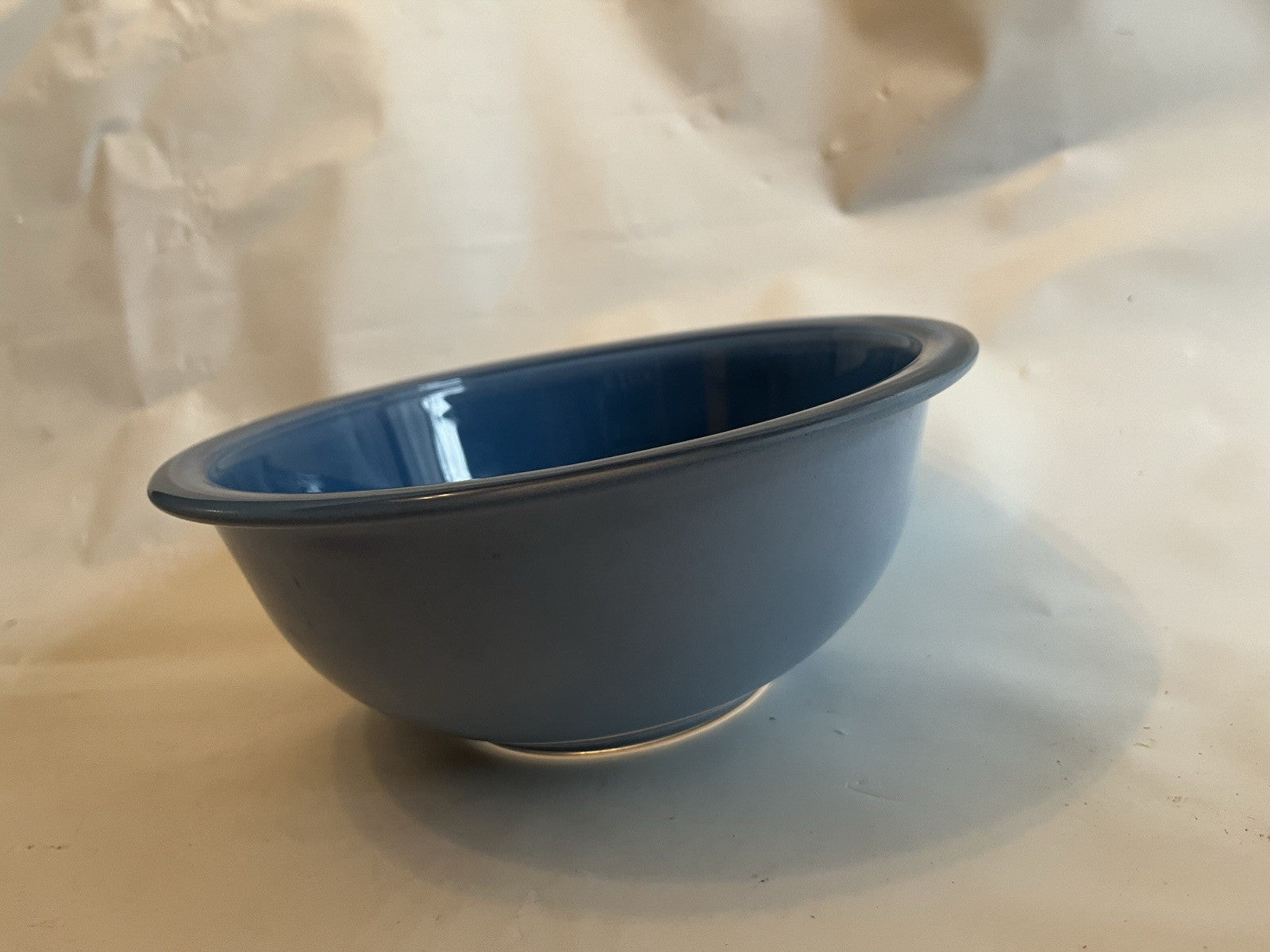 VTG  Pyrex 323 Moody Blue Mixing Bowl CLEAR BOTTOM 1.5 L Nesting Bowl