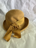 Vintage NECO 100% Wool Mustard Yellow Women’s Bucket Hat Union Made
