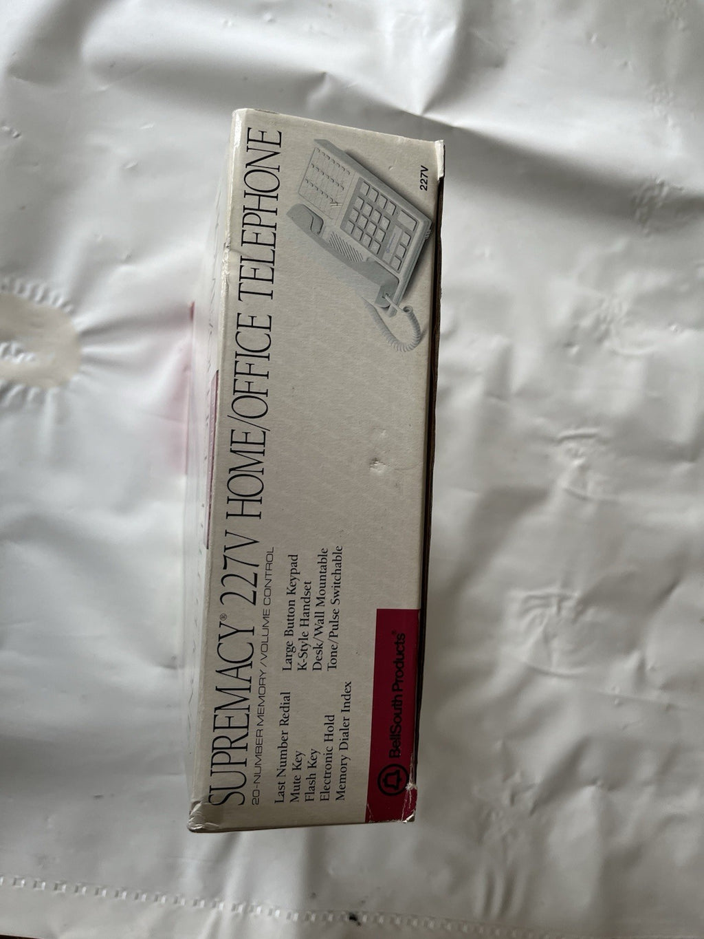 1990 White Telephone Bell South Home Office New In Box Supremacy 227V
