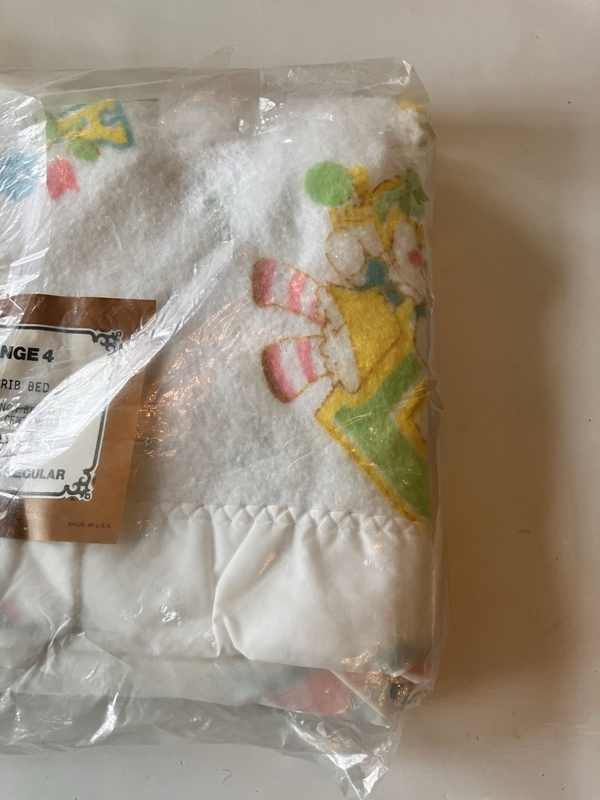 Vintage Baby Animals Character Range 4 Crib Blanket, Never Opened. Stored Well!