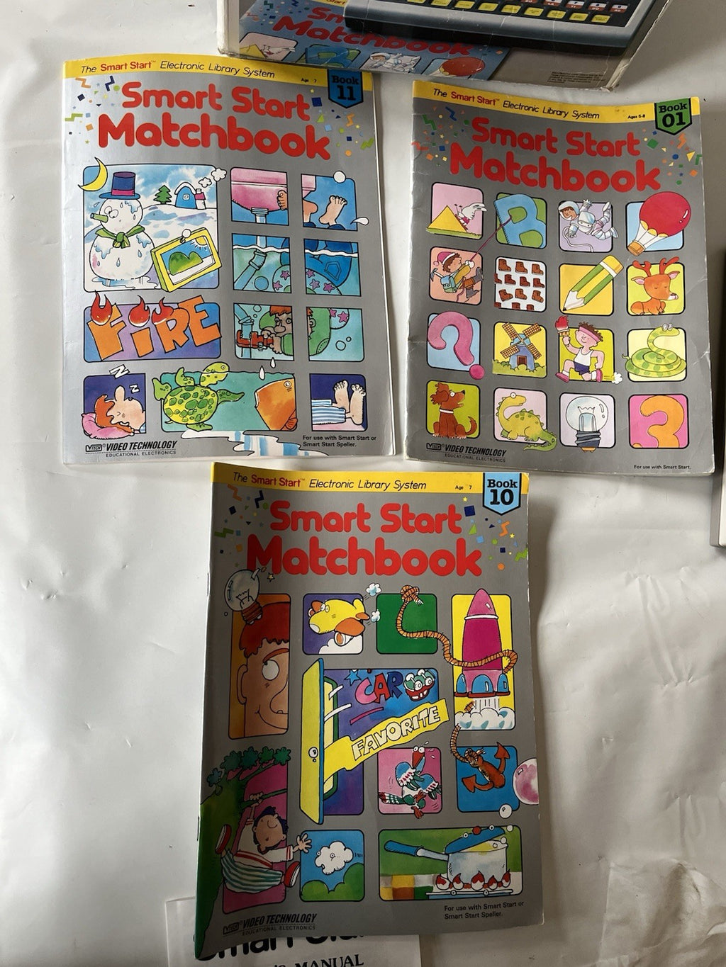 Vintage Kids Smart Start Interactive Pre-computer Learning Machine W/box, Books