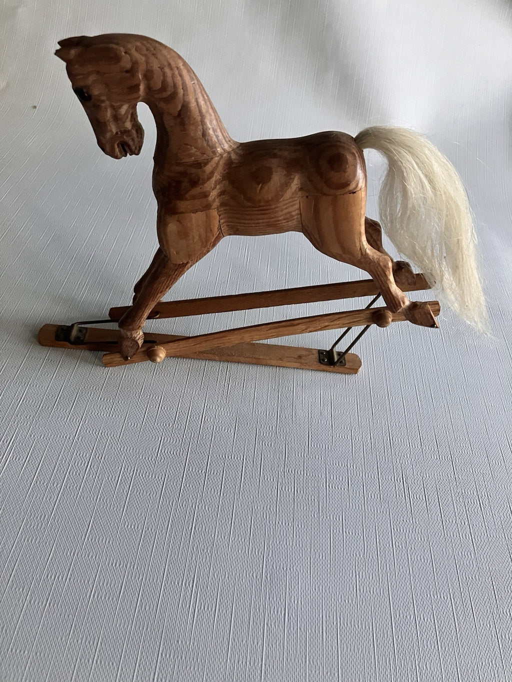Vintage 1940’s Authentic Wood Glider Rocking Horse Handcrafted 8"