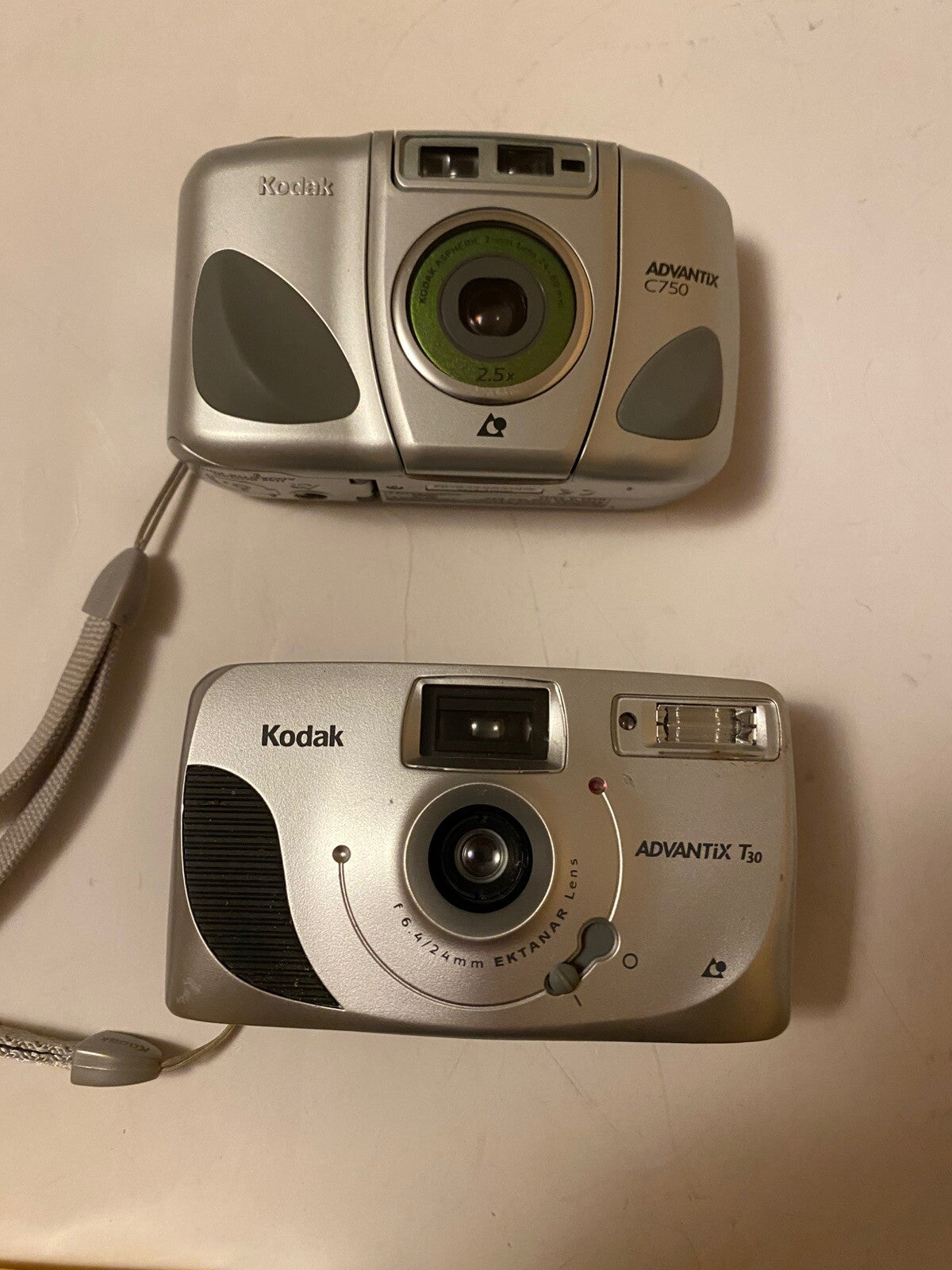 Lot of 3 Kodak Cameras Advantix T30/C750/Fun Saver 35 2 Shots Left/LL Bean Case