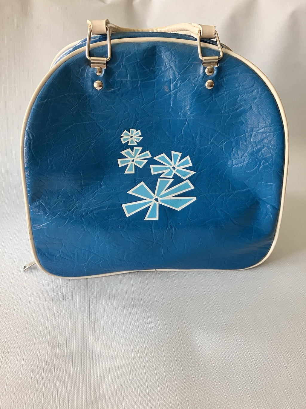 Vintage AMF Volt Blue Floral Print Bowling Bag
