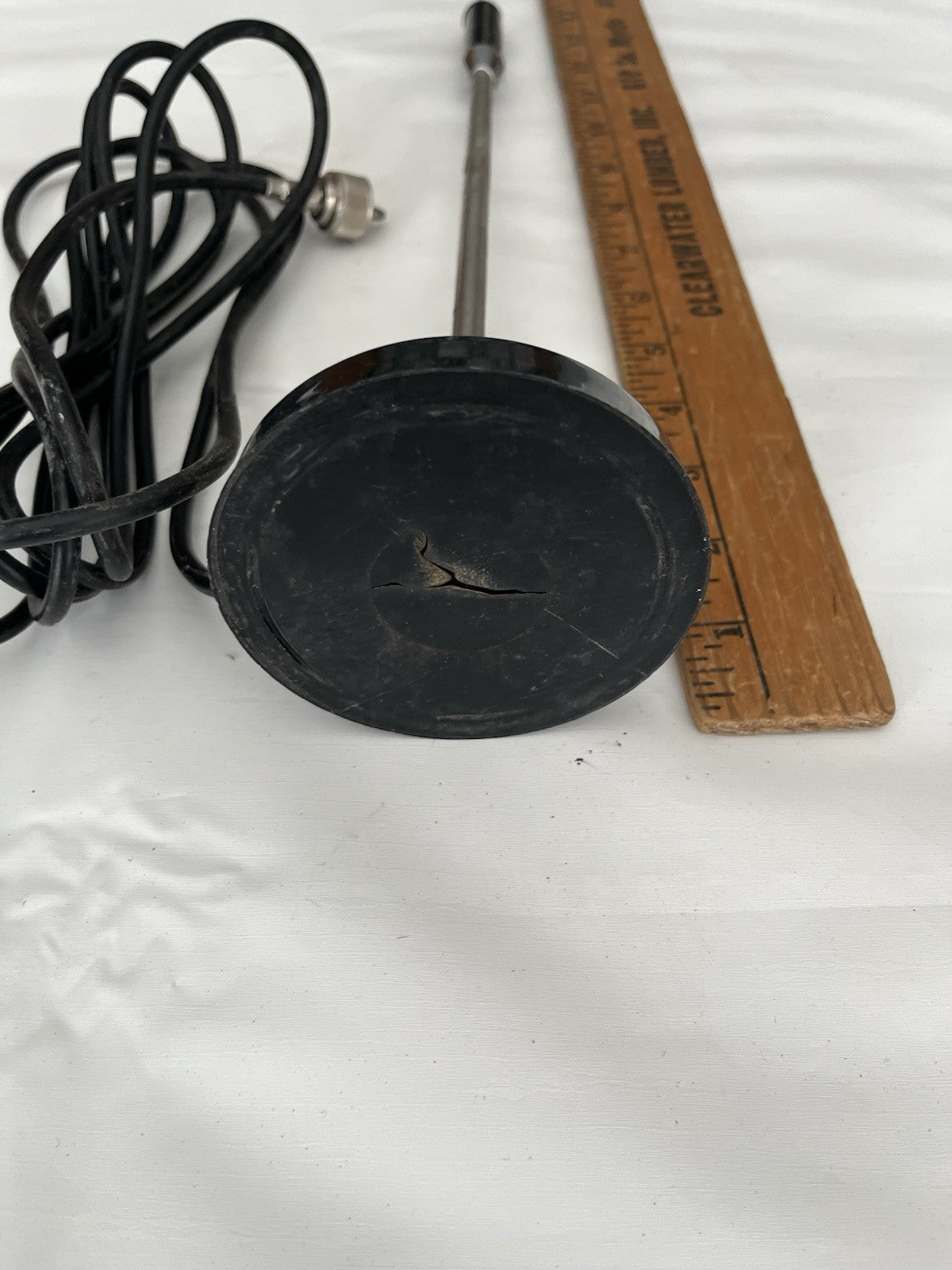 Vintage 27.5” Long Auto Antennae With Magnetic Bottom; Over 90” Cord