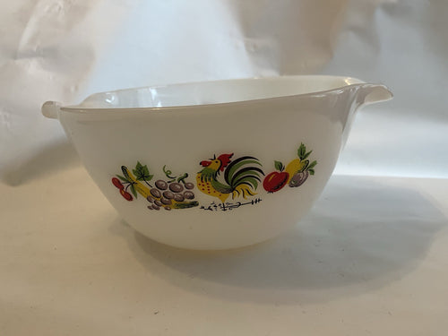 Anchor Hocking Fire King Chanticleer Rooster Country Kitchen Nesting Mixing Bowl