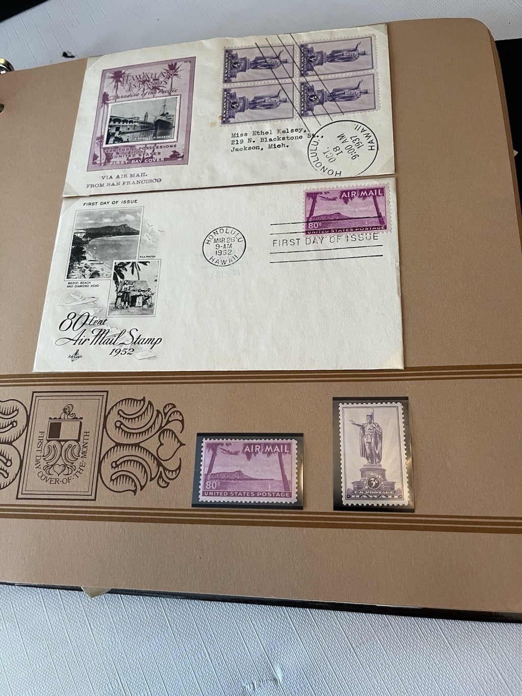 Vintage “First Day Covers” Stamp Collection Hawaii, Alaska, Nat’l Parks ‘37-‘84
