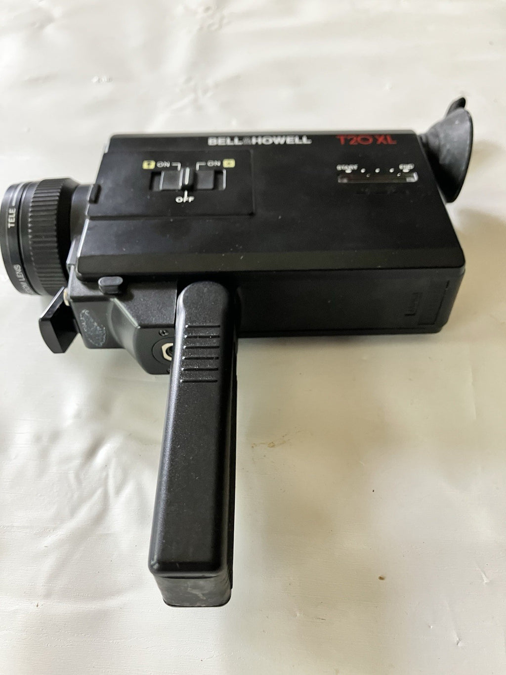 Vintage Black Bell & Howell T20 XL Super 8 Camera With Handle Attachment
