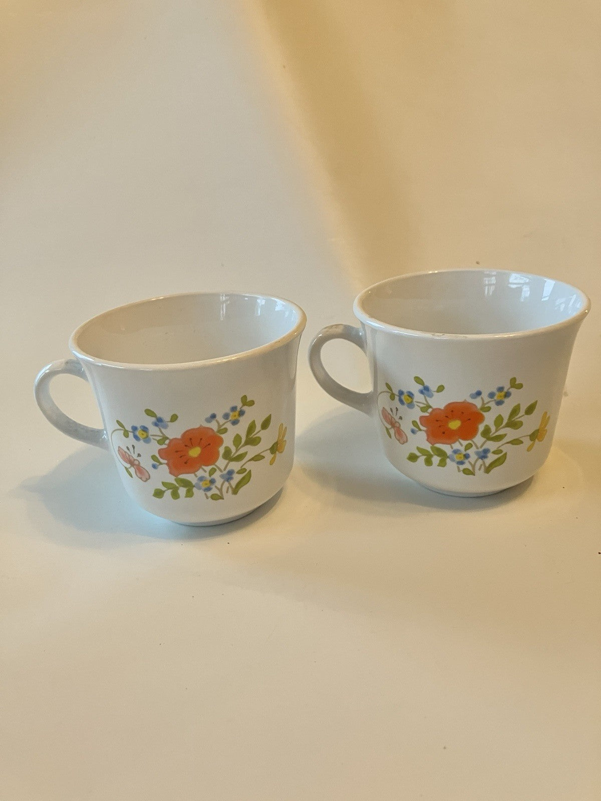 Pair Of Vintage Corelle by Corning WILDFLOWER Coffee Cup Mug