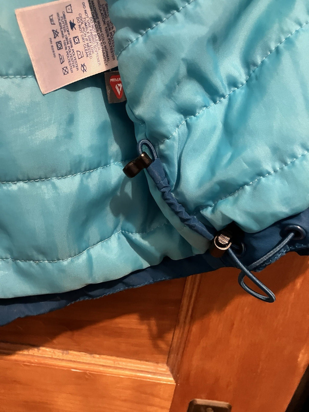 Lands End Women’s Med. (10-12) Teal-Blue Winter Insulated Jacket Removable Hood