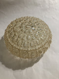 Mid-Century Glass Ornate Ceiling Lamp Cover Rare