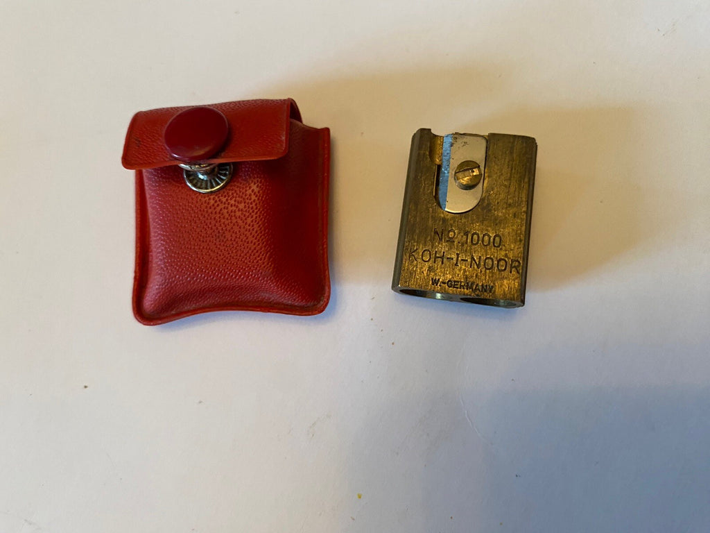 Vintage KOH-I-NOOR Pencil Sharpener w/ Case W. Germany No. 1000