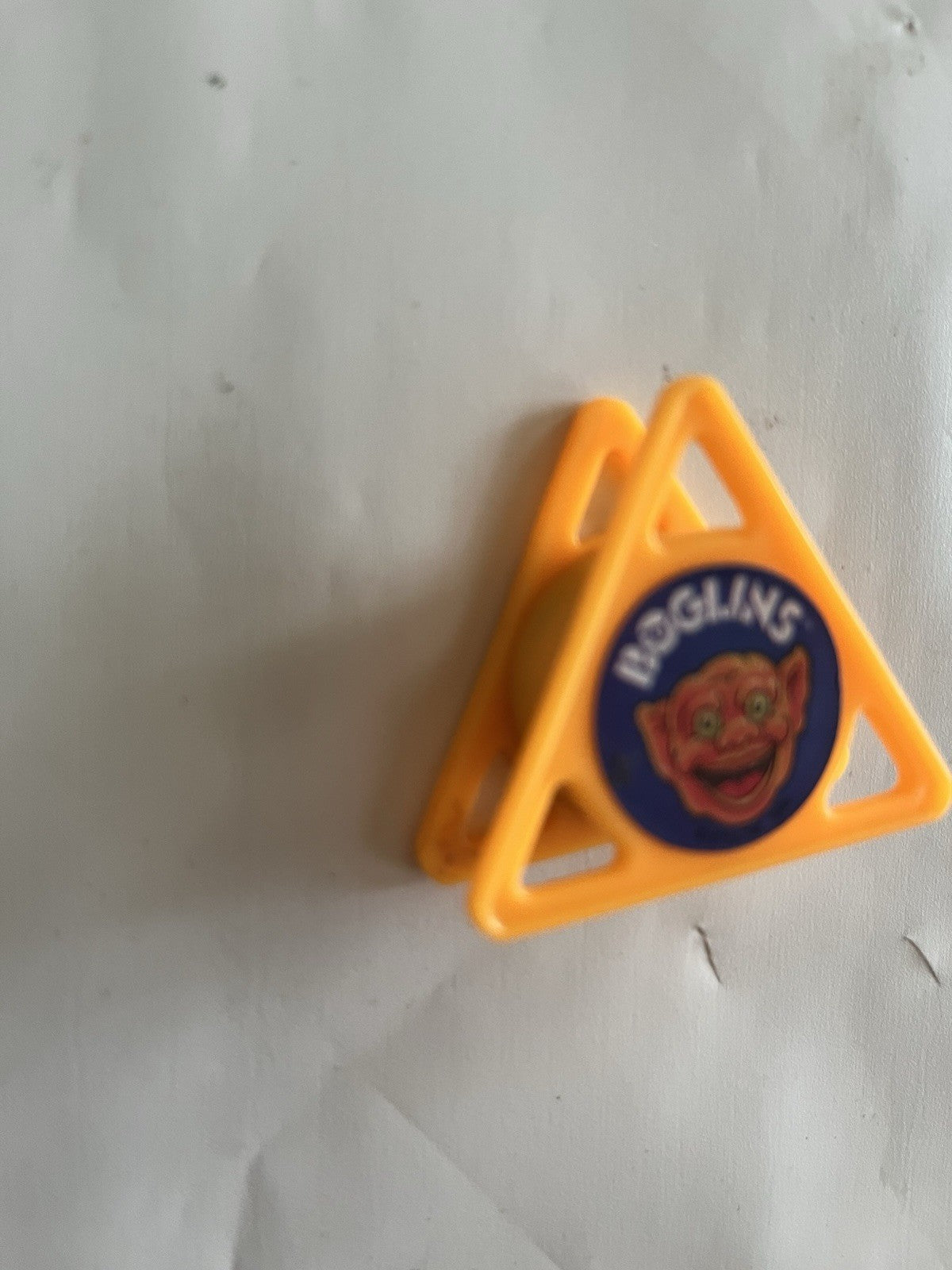 1989 Boglins Kellogg’s Triangle Ink Stamper Vintage Orange Toy Cereal Prize