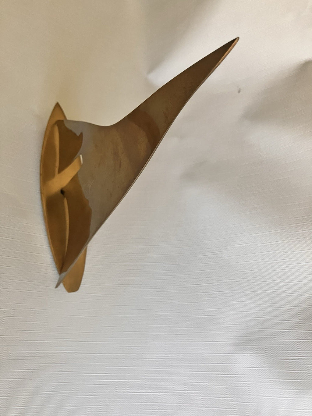 Vintage Solid Brass Sailboat Nautical Ship Sculpture Sail Boat Figurine Korea