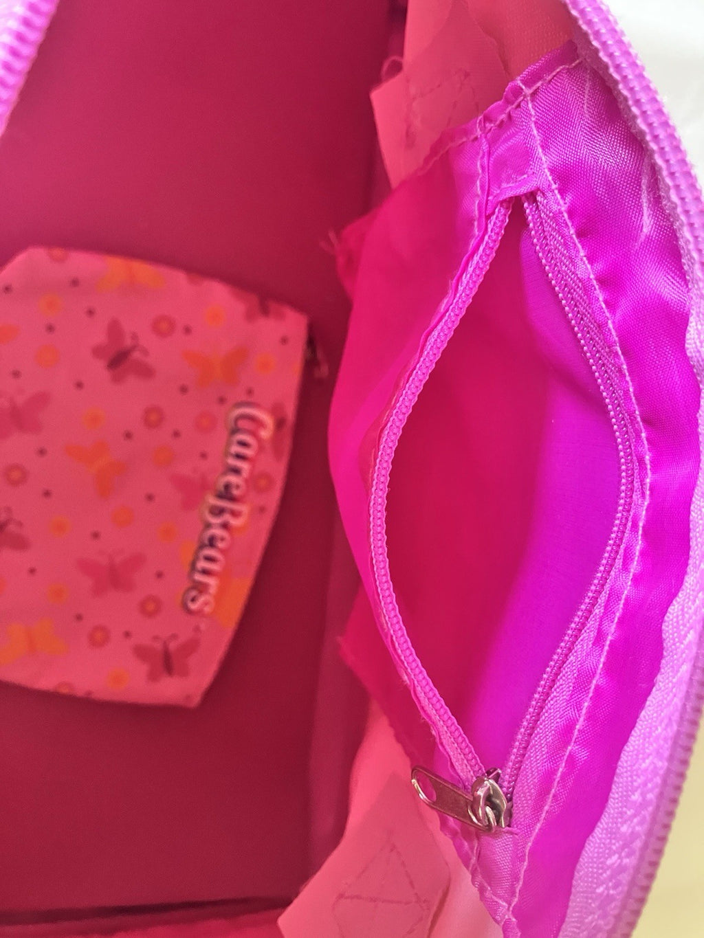 Y2K Pink Care Bear Duffle Bag. EUC With Accessory Bag By FAB Starpoint