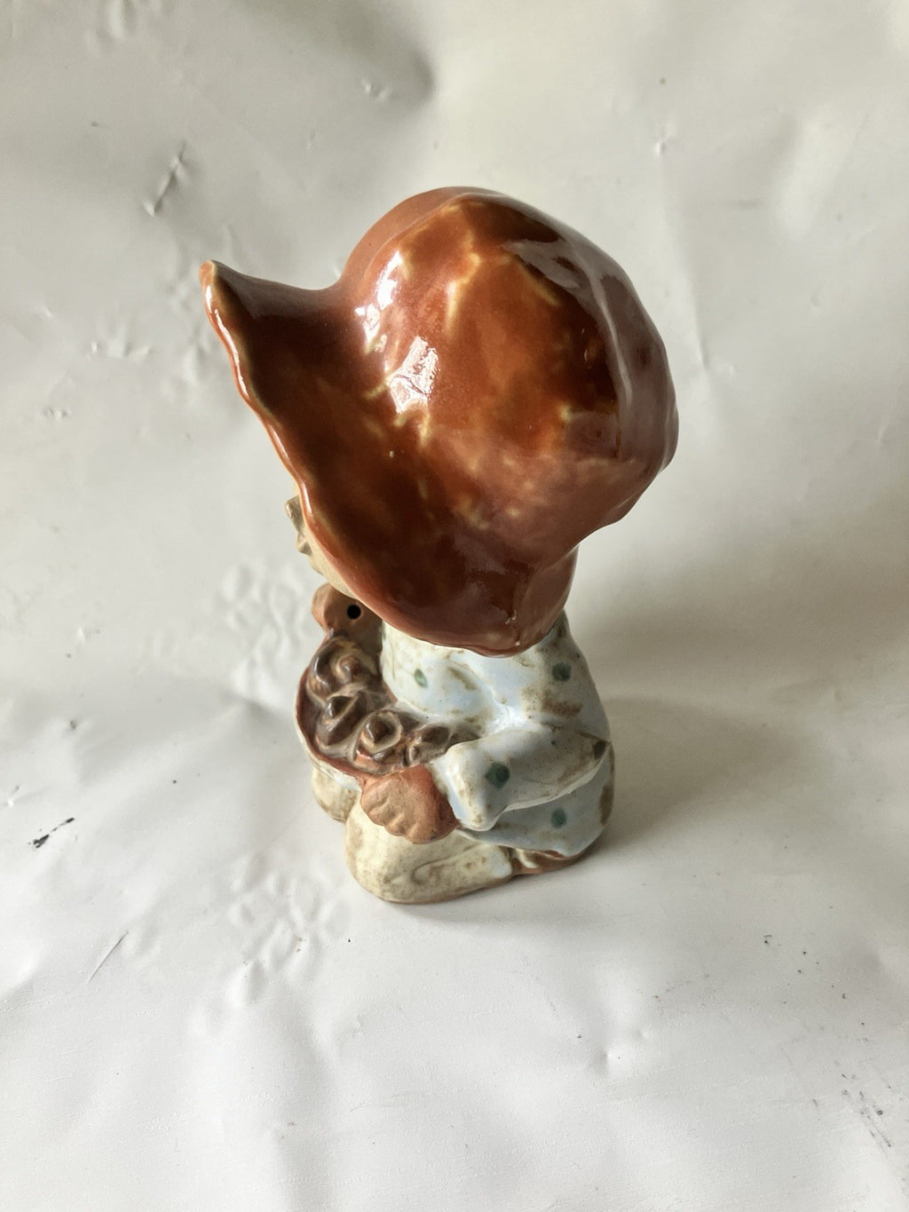 Vintage 1970s Terracotta Seymour  Whistling 5” Tall Apple Picking Girls