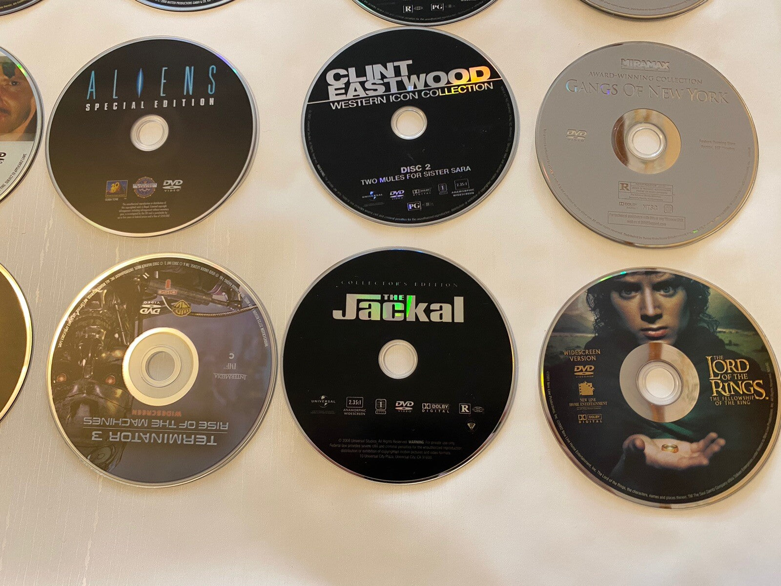 Lot of 49 DVDs Movies American Gangster/Open Range/Silence of the Lamb/Kiss The