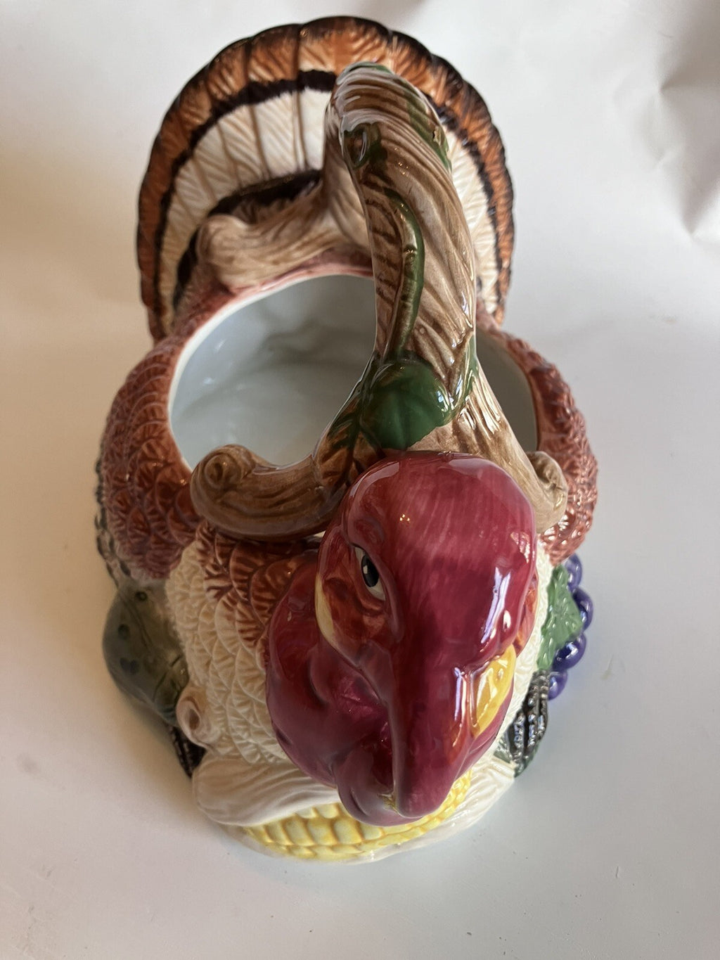 Jay Import Co. Thanksgiving Themed Ceramic Basket And Candlestick Holders (1997)