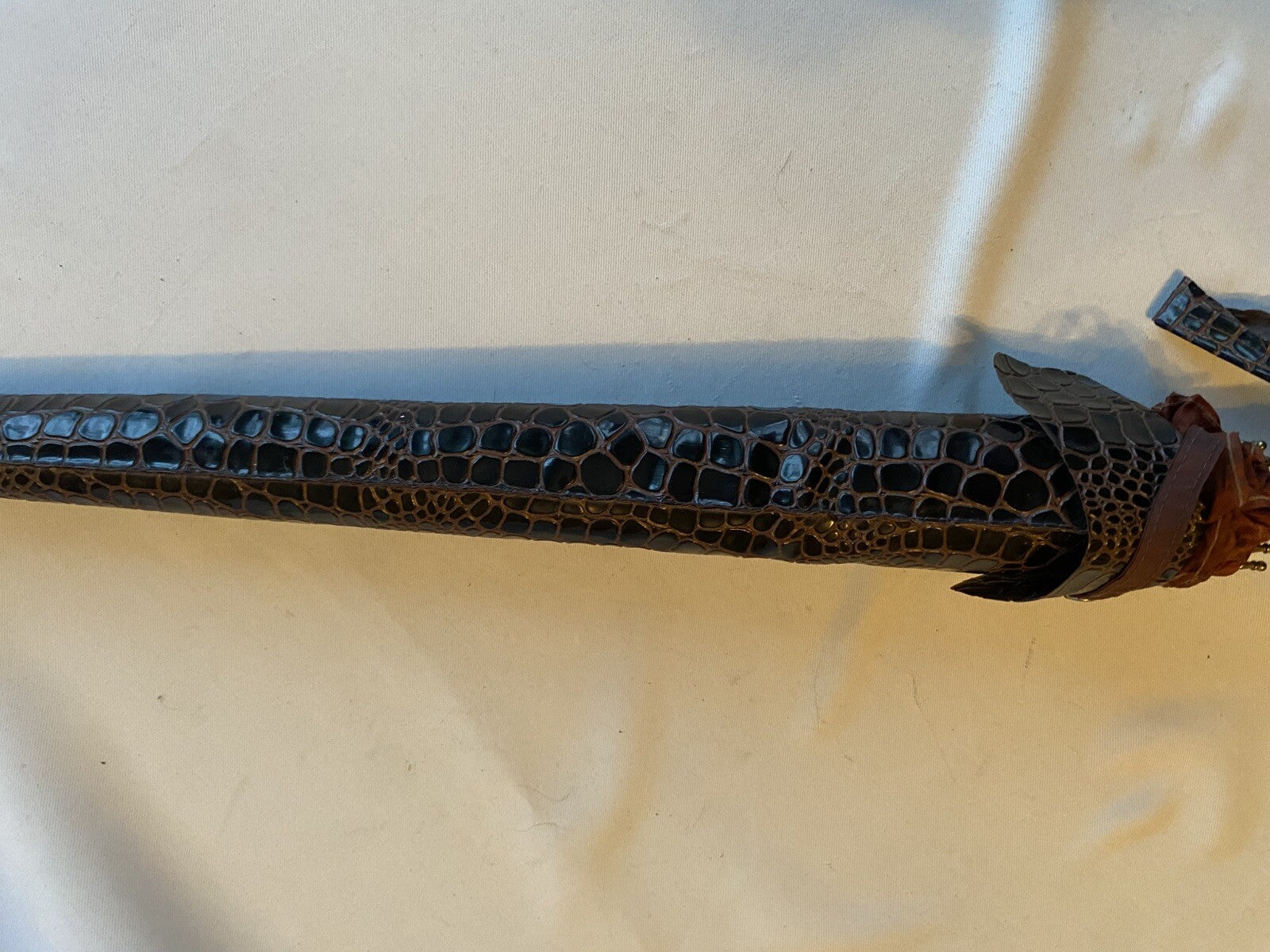 1950s Faux Alligator Skin Umbrella