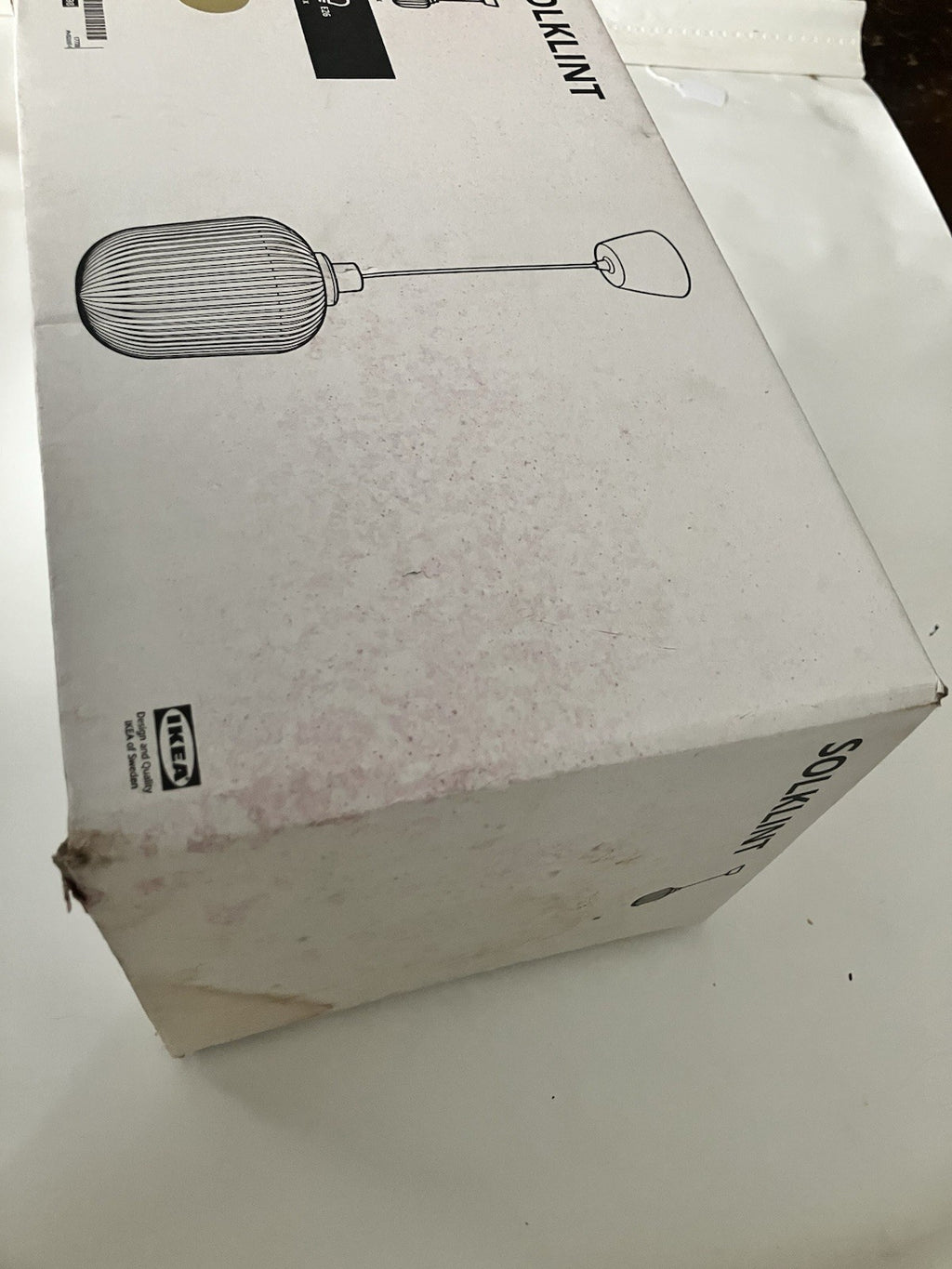 New! IKEA Solklint Hanging Light Gold Finish; New Open Box; Complete