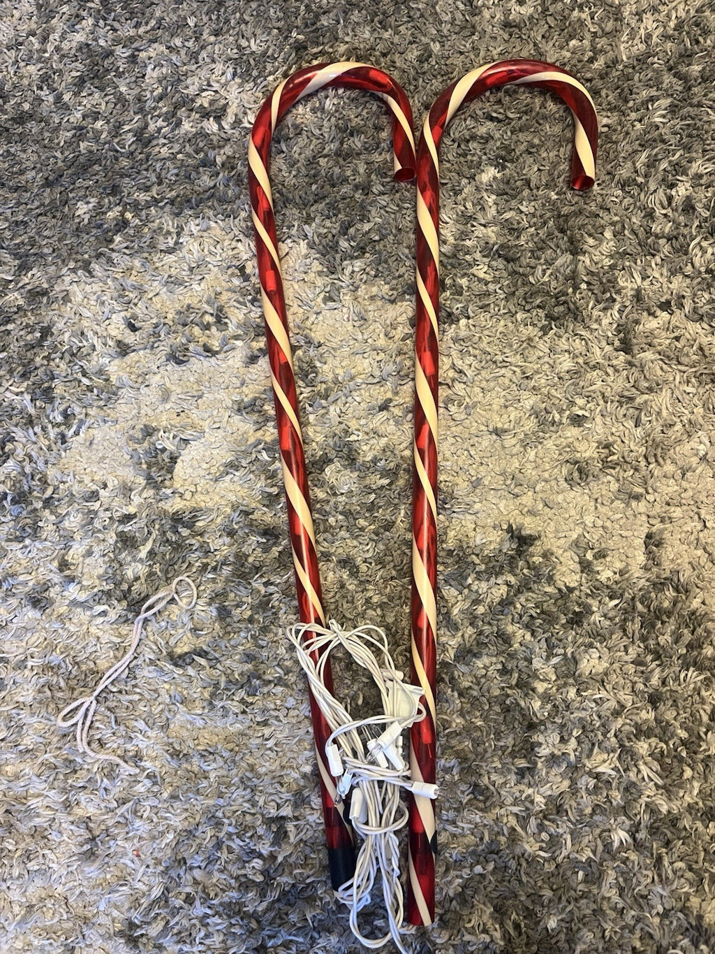Large Plastic Candy Canes 12 Total Lawn Decor Christmas Decorations