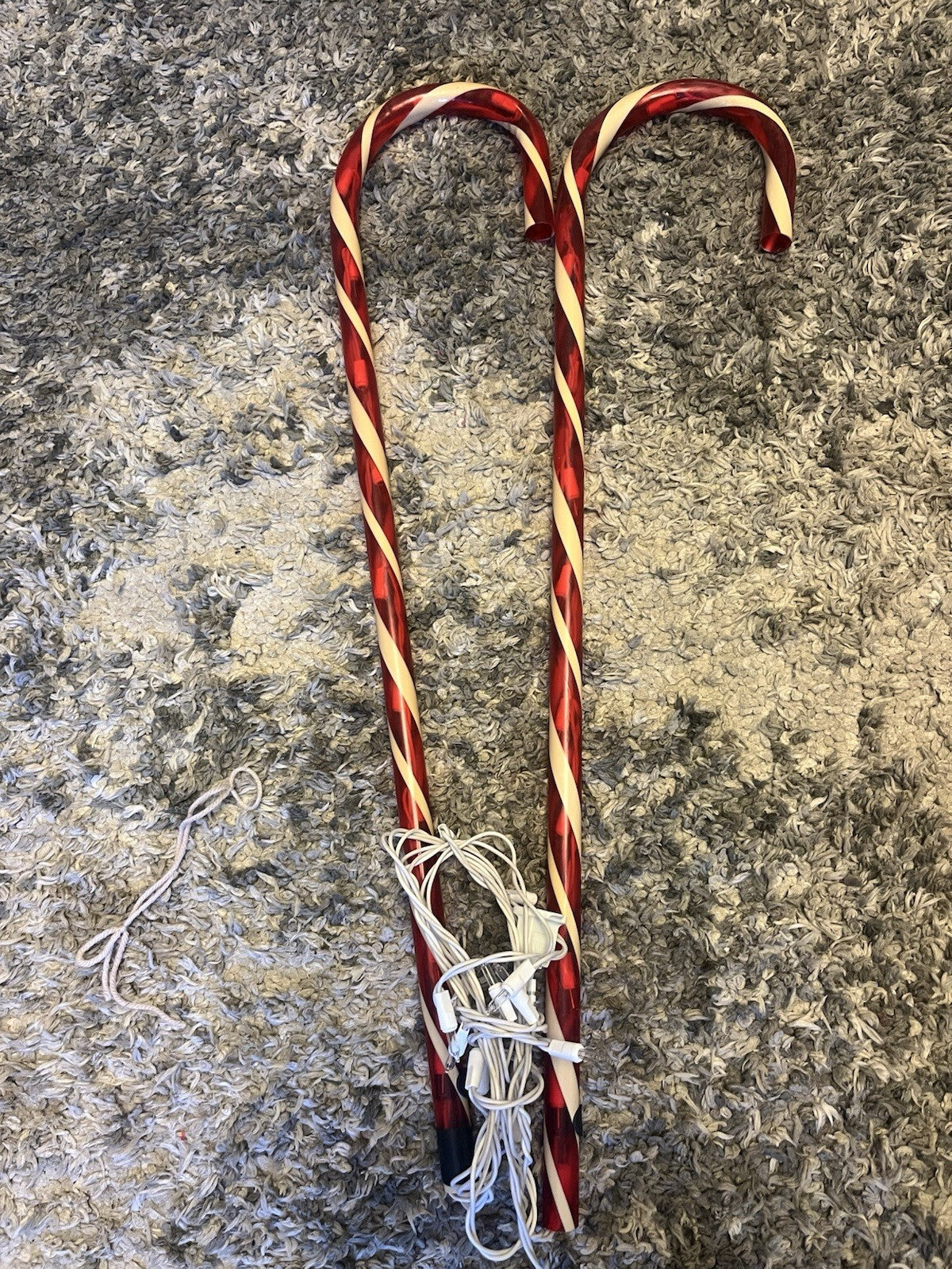 Large Plastic Candy Canes 12 Total Lawn Decor Christmas Decorations