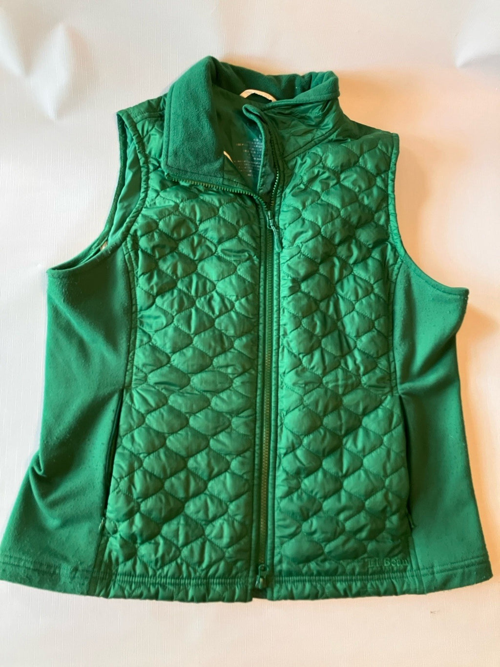 LL Bean Women’s Large Kelly Green Quilted Thinsulate Insulated Vest