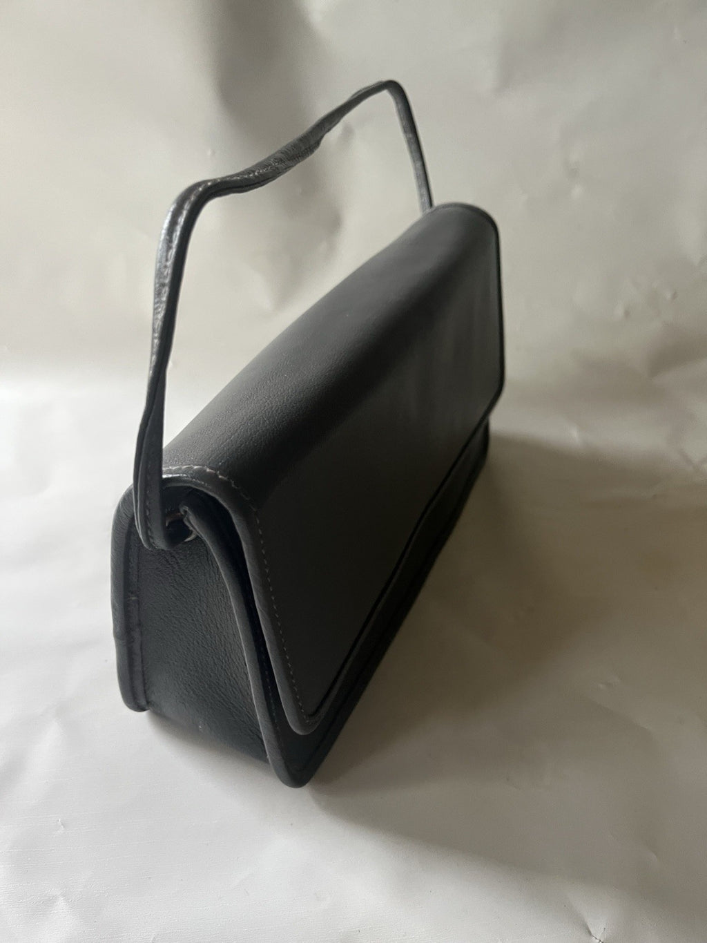 NOS 90’s Talbots Gray Crossbody Leather Bag-Made In Italy