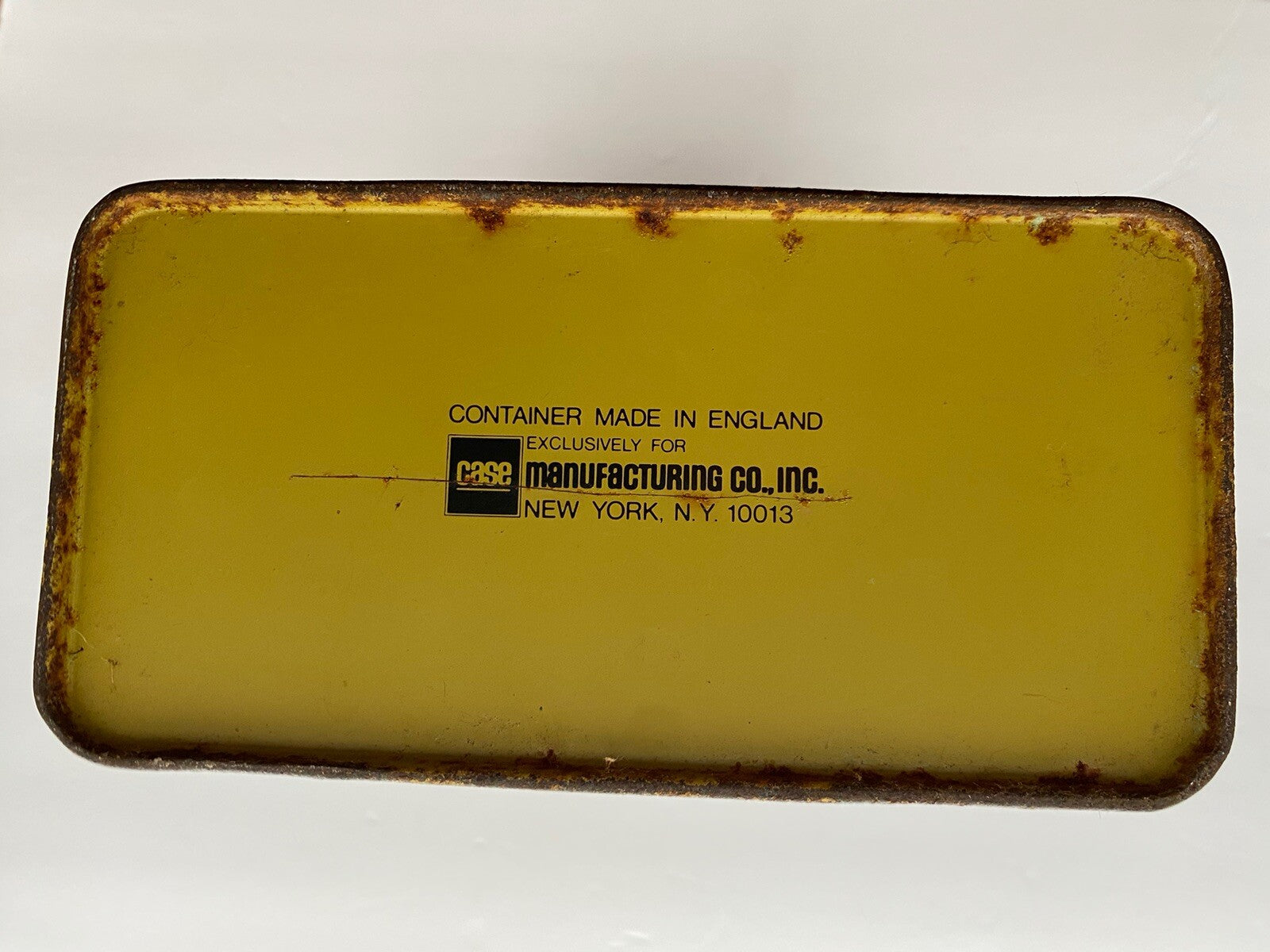 Vintage Casa Via Variccio Premium Macaroni Metal Tin Container Made In England