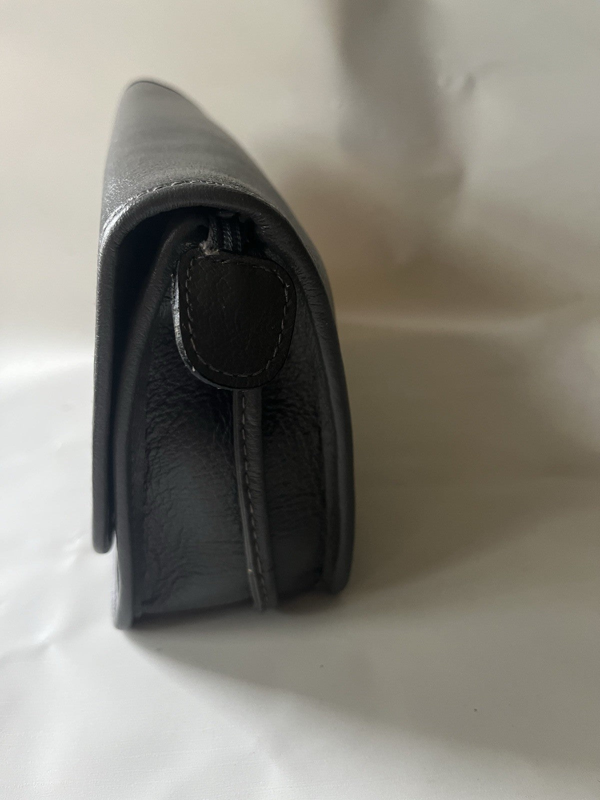 NOS 90’s Talbots Gray Crossbody Leather Bag-Made In Italy