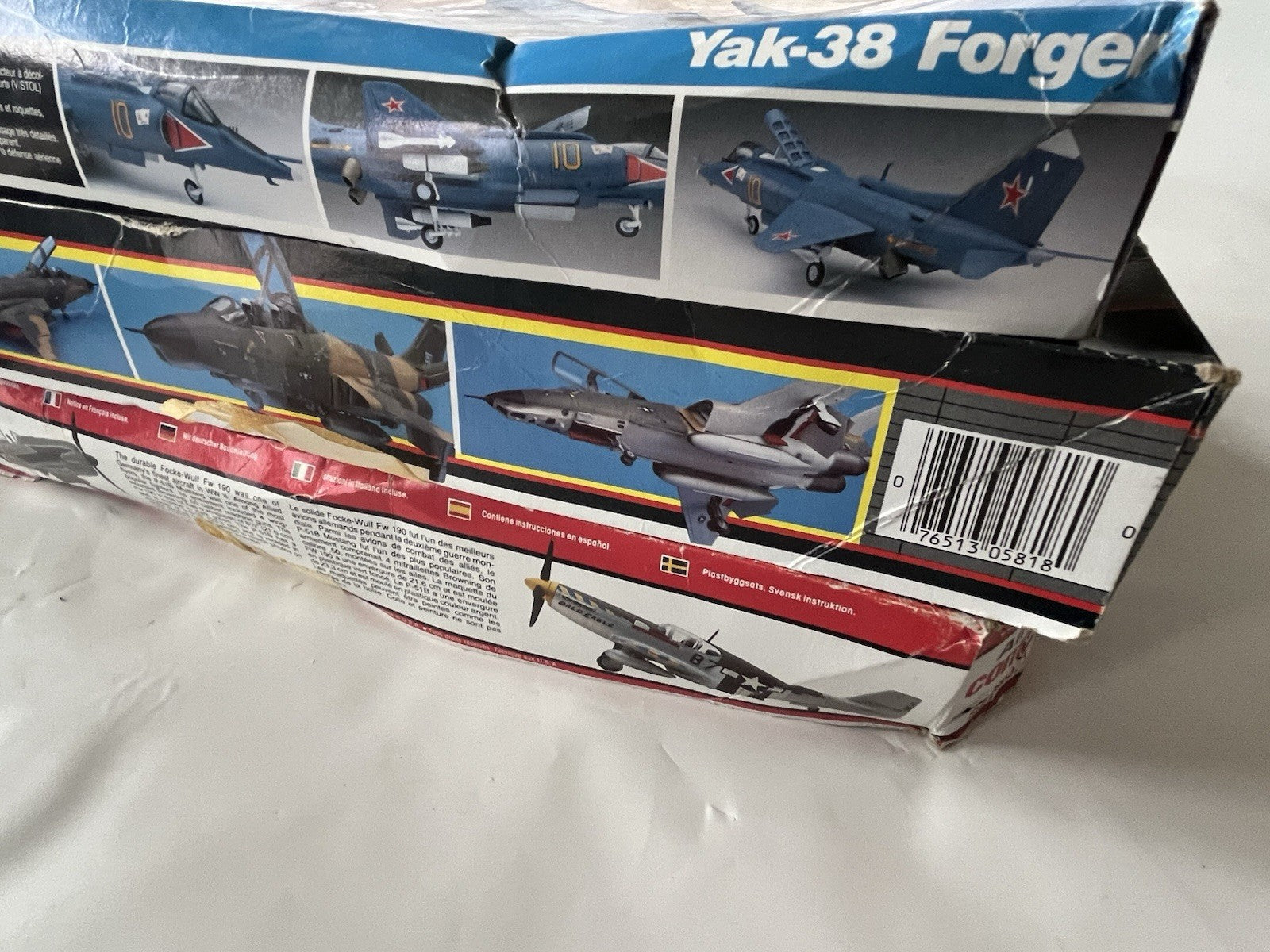 3-Vintage Model Kits  RF-101B Recon Kit; Reveal Yak-38 Forger; P-51B 1:48 Scale
