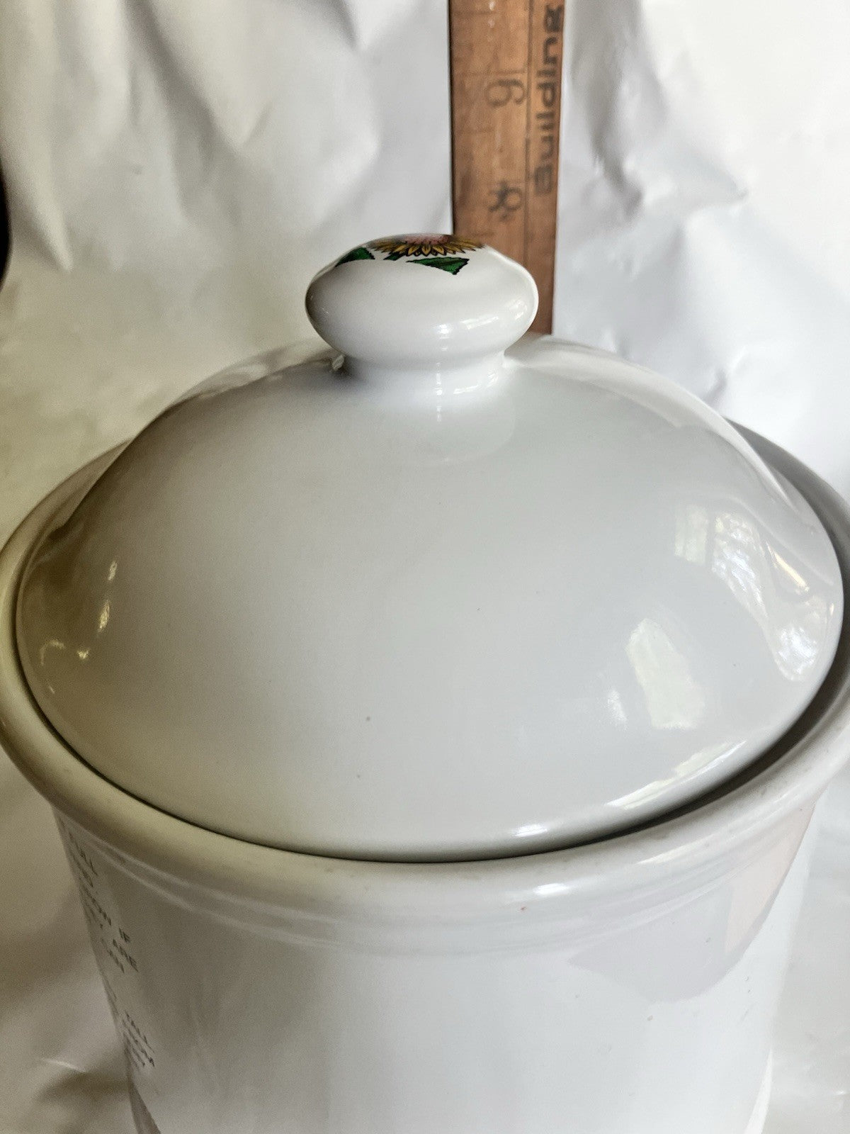 1990’s Vintage Keri Sutter My Garden Sunflower Large Canister W/ Airtight Lid