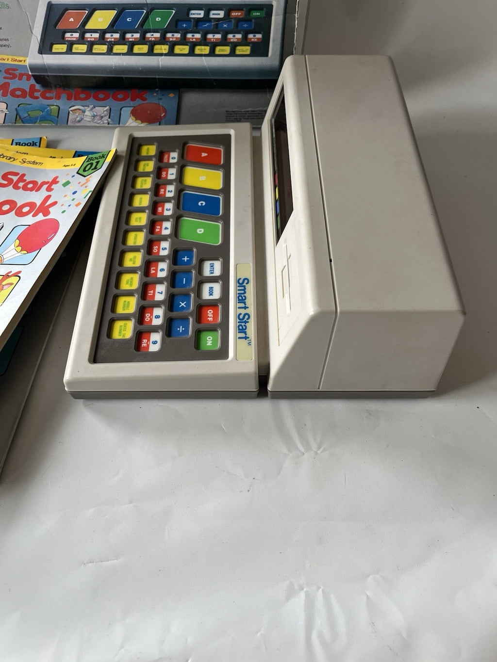 Vintage Kids Smart Start Interactive Pre-computer Learning Machine W/box, Books