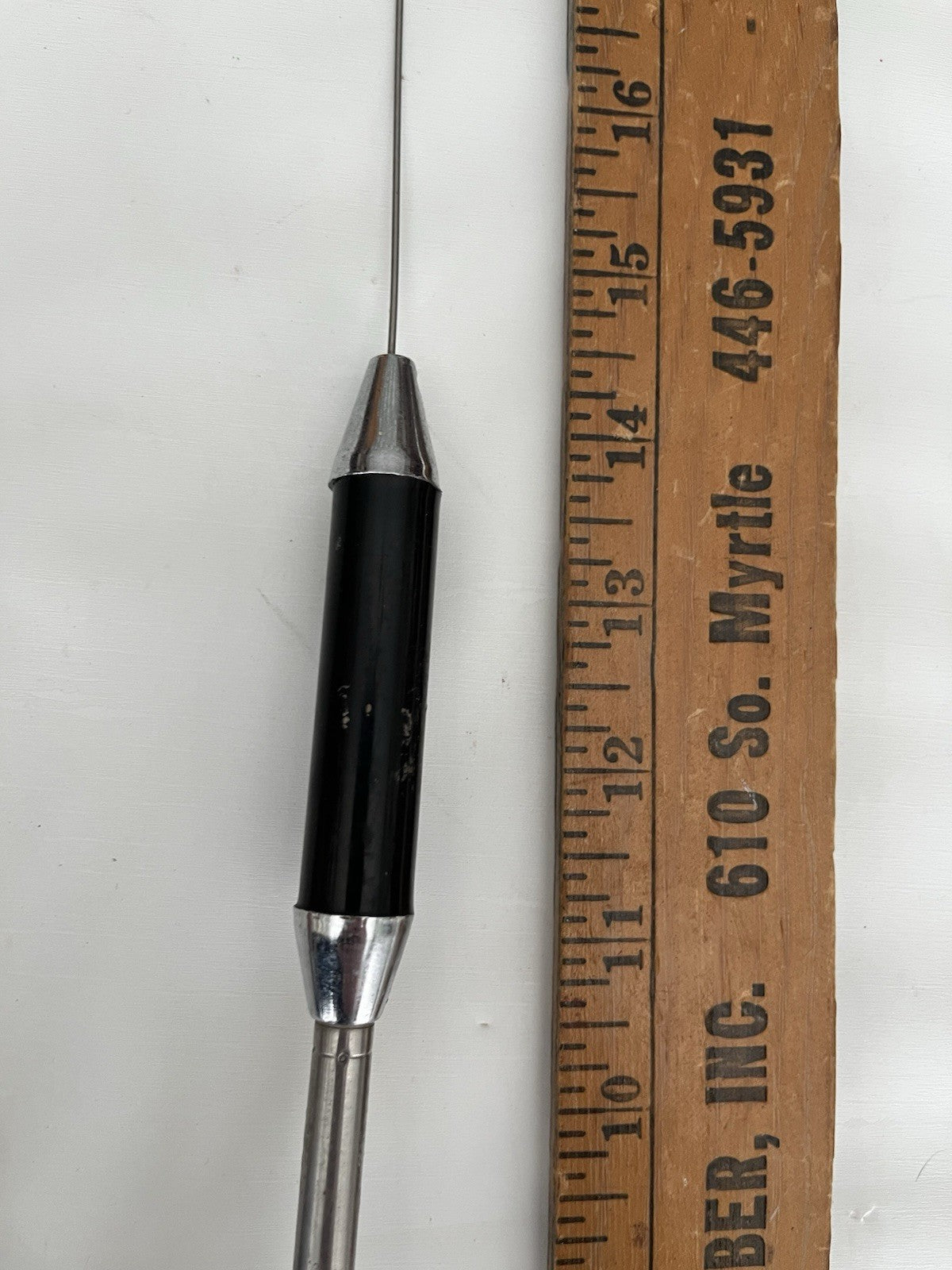 Vintage 27.5” Long Auto Antennae With Magnetic Bottom; Over 90” Cord