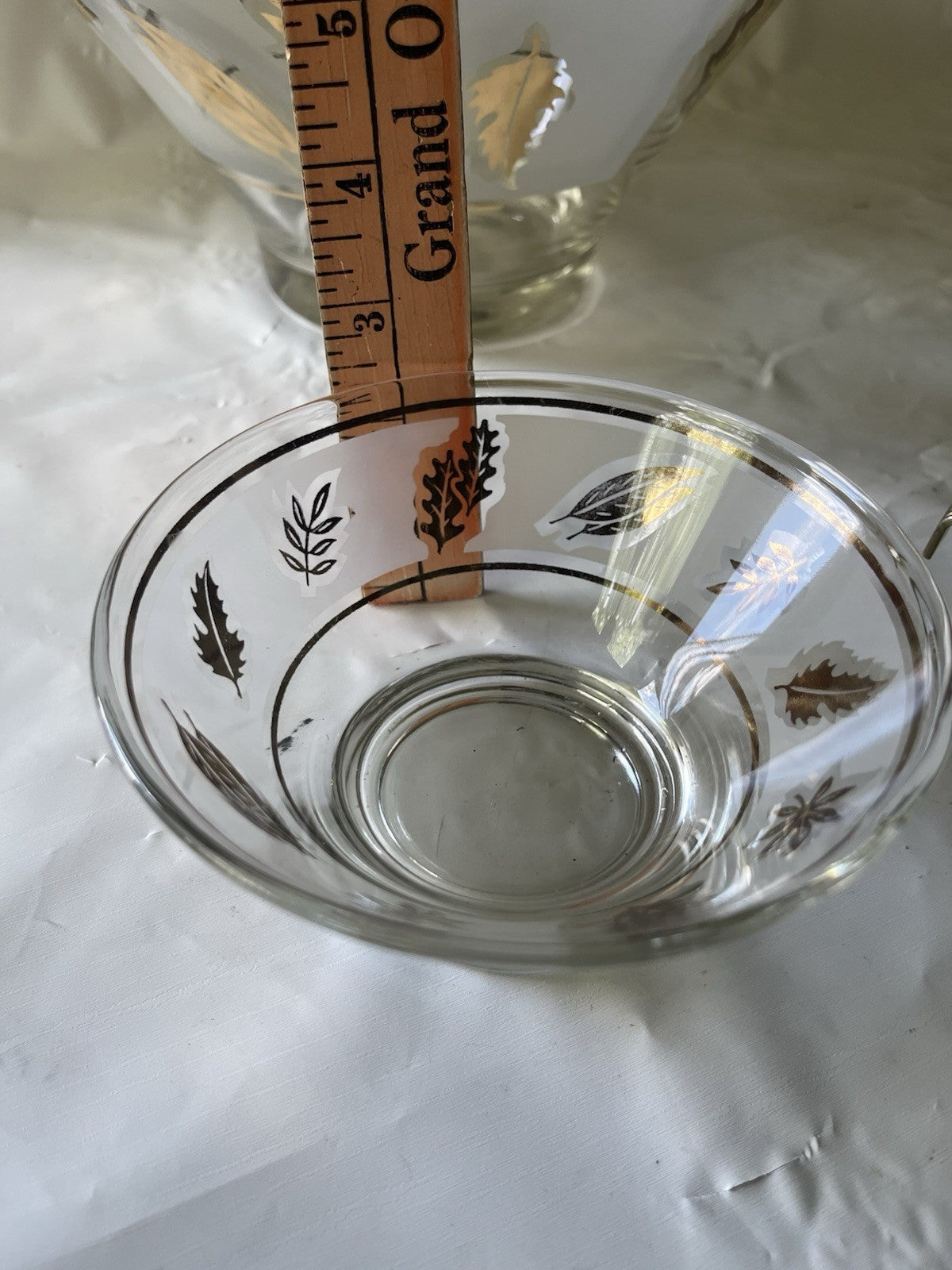 Libbey Golden Foliage Chip and Dip with Dip Holder Beautiful