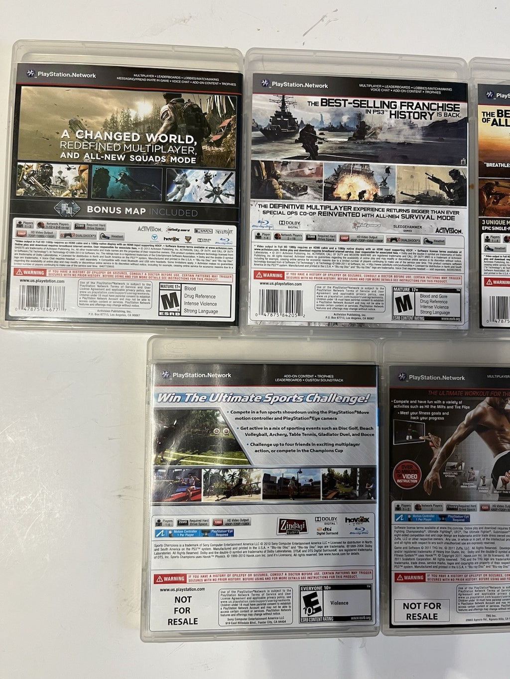 Lot of Playstation 3 games Call of Duty/ Micheal Jackson/Ufc