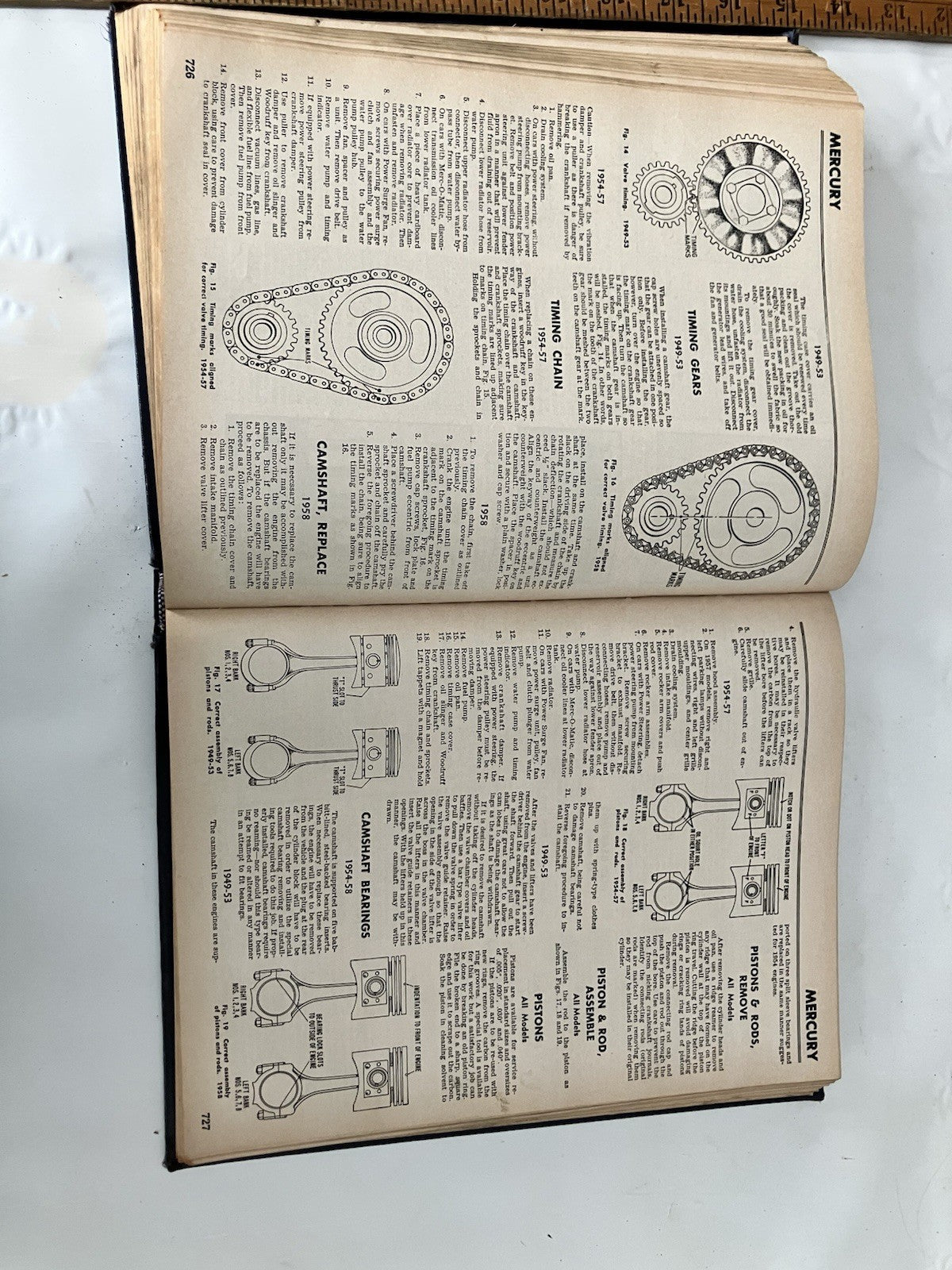 Vintage 1958 Motor's Auto Repair Manual 21st Edition