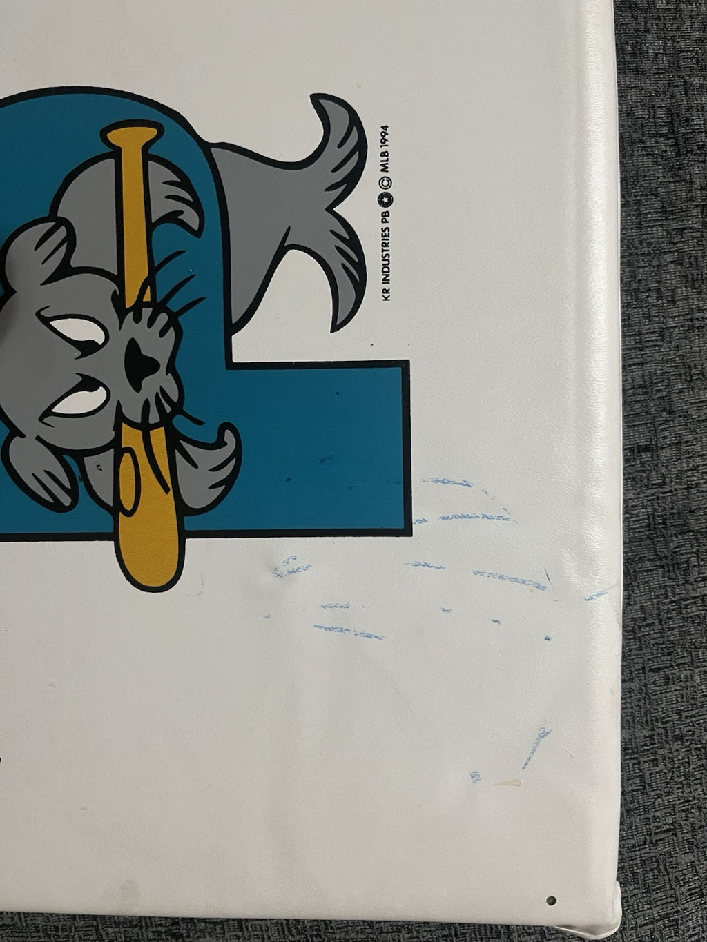 Vtg 1994 Portland Maine Sea Dogs Teal Stadium Seat Cushion Baseball 15x15” 
